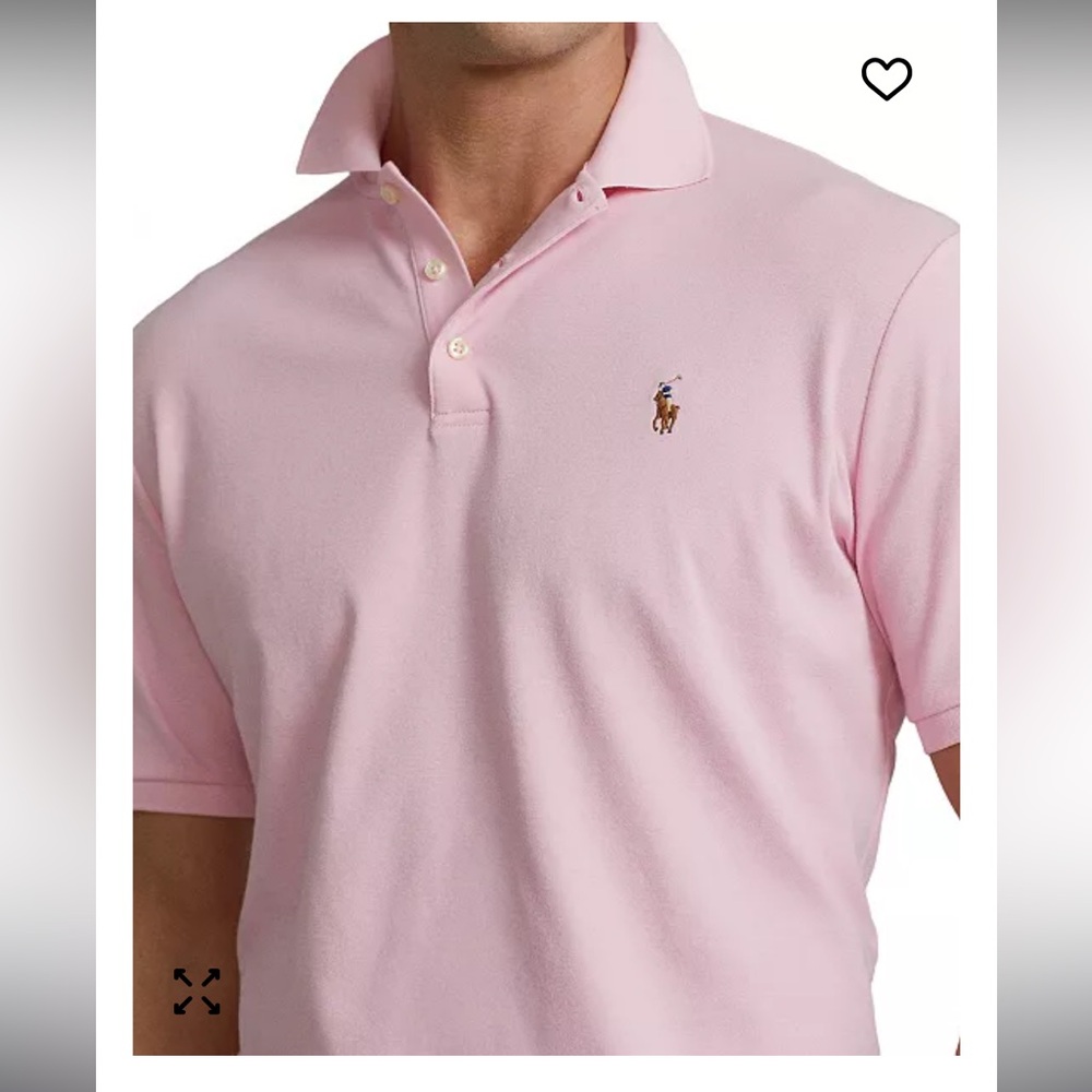 Polo Ralph Lauren Light Pink 100% Cotton Short Sleeve Polo With Embroidered Pony